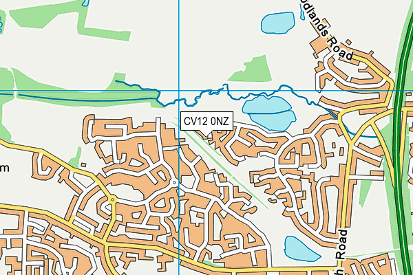 CV12 0NZ map - OS VectorMap District (Ordnance Survey)