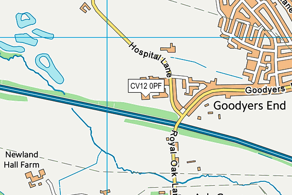 CV12 0PF map - OS VectorMap District (Ordnance Survey)