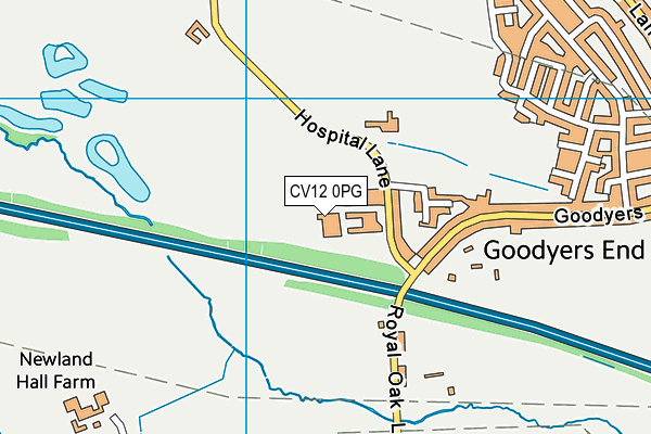 CV12 0PG map - OS VectorMap District (Ordnance Survey)