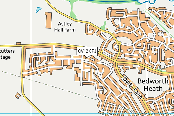 CV12 0PJ map - OS VectorMap District (Ordnance Survey)
