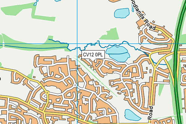CV12 0PL map - OS VectorMap District (Ordnance Survey)
