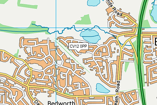 CV12 0PP map - OS VectorMap District (Ordnance Survey)