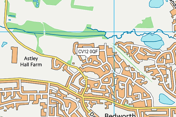 CV12 0QF map - OS VectorMap District (Ordnance Survey)