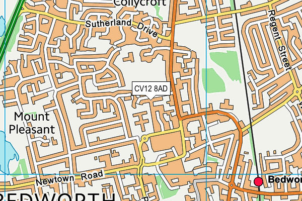 Race Leys Infant School map (CV12 8AD) - OS VectorMap District (Ordnance Survey)