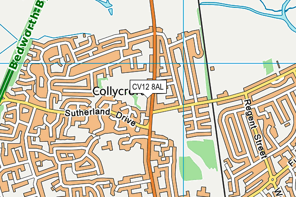 Alec Wilson Centre map (CV12 8AL) - OS VectorMap District (Ordnance Survey)