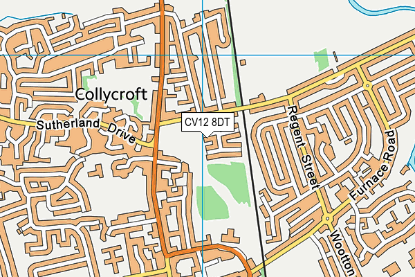 CV12 8DT map - OS VectorMap District (Ordnance Survey)
