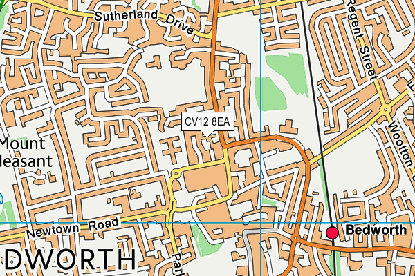 CV12 8EA map - OS VectorMap District (Ordnance Survey)