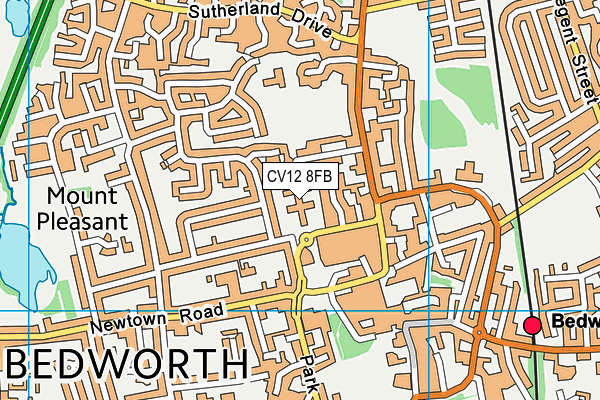 CV12 8FB map - OS VectorMap District (Ordnance Survey)