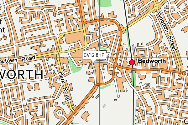 CV12 8HP map - OS VectorMap District (Ordnance Survey)