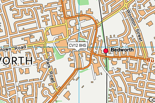 CV12 8HS map - OS VectorMap District (Ordnance Survey)