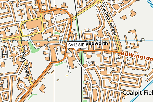 CV12 8JE map - OS VectorMap District (Ordnance Survey)