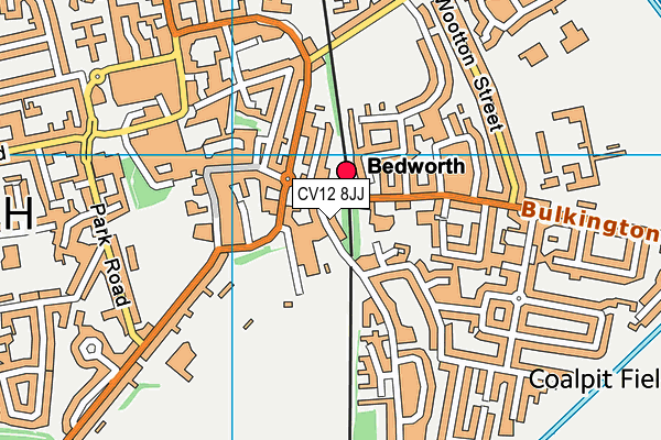 CV12 8JJ map - OS VectorMap District (Ordnance Survey)