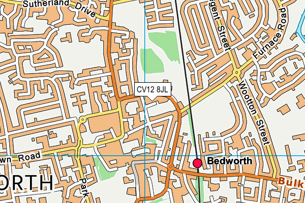 CV12 8JL map - OS VectorMap District (Ordnance Survey)