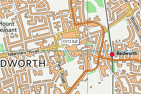 CV12 8JZ map - OS VectorMap District (Ordnance Survey)