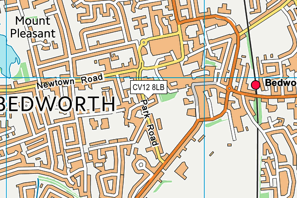 CV12 8LB map - OS VectorMap District (Ordnance Survey)