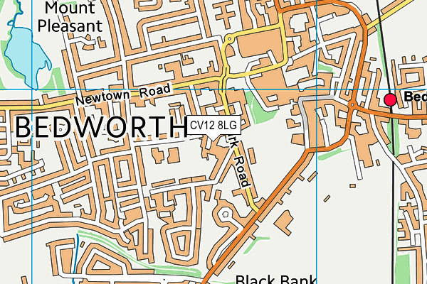 CV12 8LG map - OS VectorMap District (Ordnance Survey)