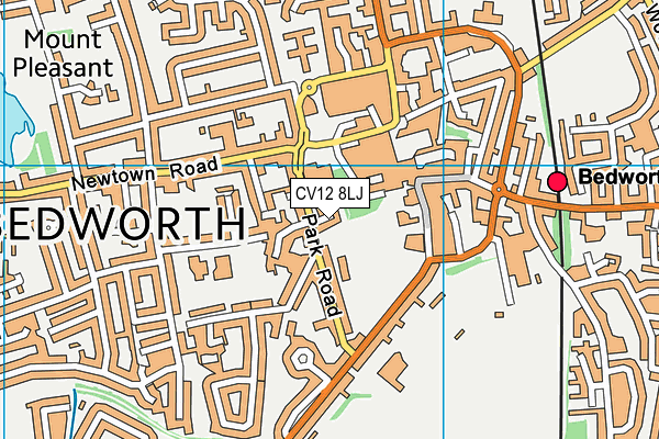 CV12 8LJ map - OS VectorMap District (Ordnance Survey)