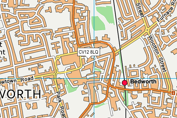 CV12 8LQ map - OS VectorMap District (Ordnance Survey)