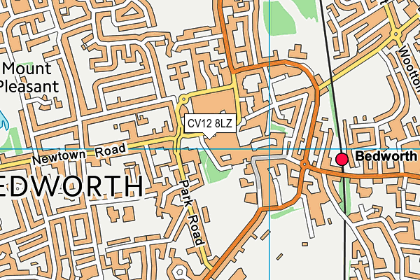 CV12 8LZ map - OS VectorMap District (Ordnance Survey)