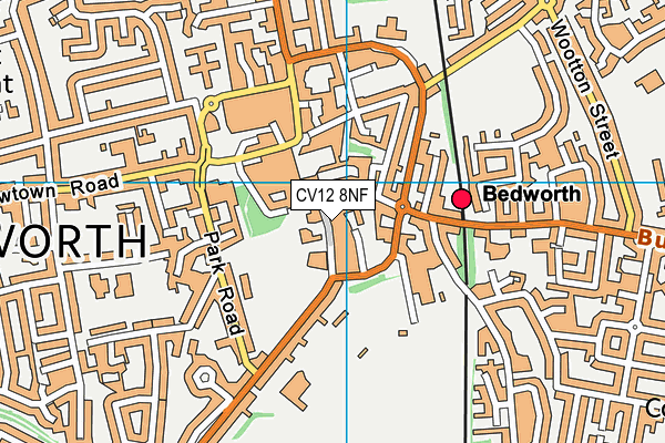 CV12 8NF map - OS VectorMap District (Ordnance Survey)