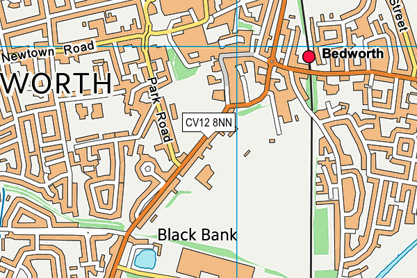 Bedworth Leisure Centre map (CV12 8NN) - OS VectorMap District (Ordnance Survey)
