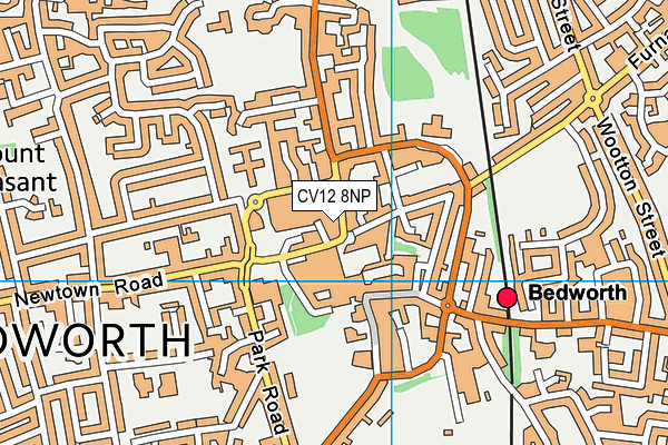 CV12 8NP map - OS VectorMap District (Ordnance Survey)