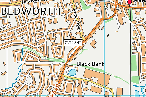 CV12 8NT map - OS VectorMap District (Ordnance Survey)