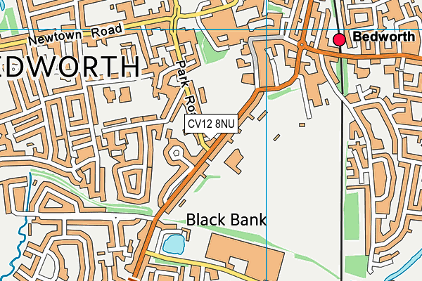 CV12 8NU map - OS VectorMap District (Ordnance Survey)