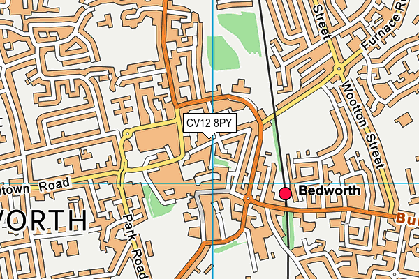 CV12 8PY map - OS VectorMap District (Ordnance Survey)