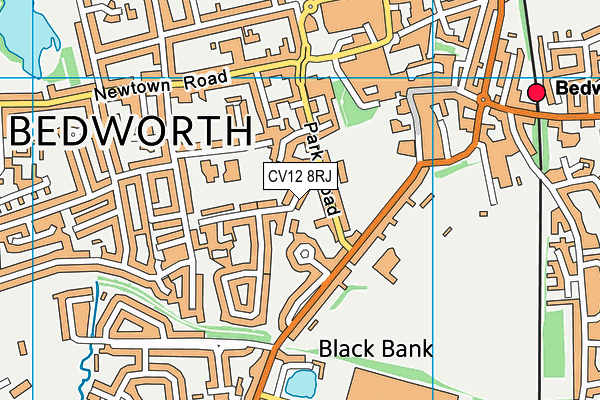 CV12 8RJ map - OS VectorMap District (Ordnance Survey)