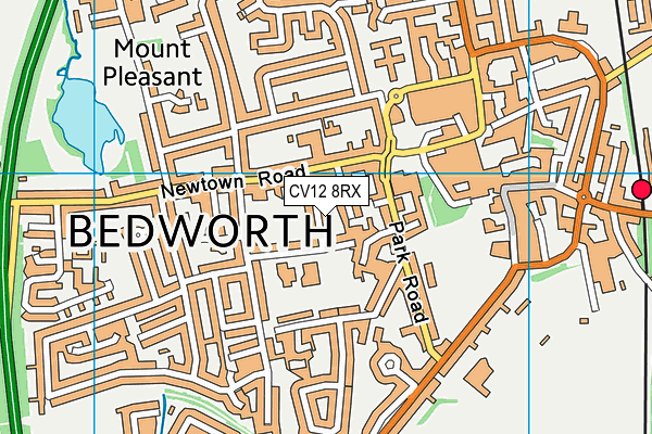 CV12 8RX map - OS VectorMap District (Ordnance Survey)