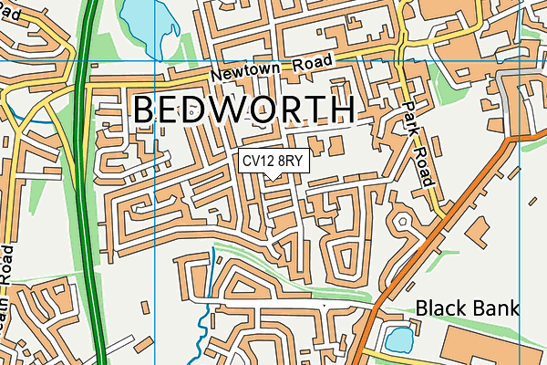 CV12 8RY map - OS VectorMap District (Ordnance Survey)