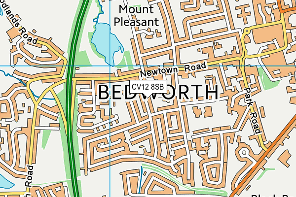 CV12 8SB map - OS VectorMap District (Ordnance Survey)