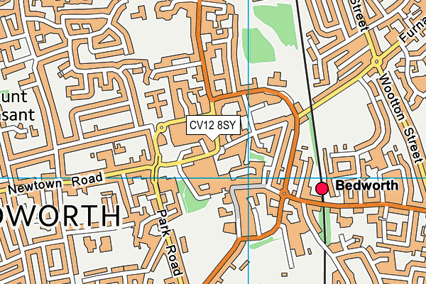 CV12 8SY map - OS VectorMap District (Ordnance Survey)