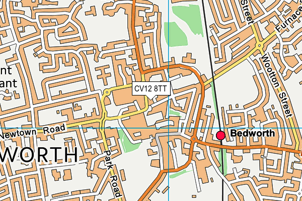 CV12 8TT map - OS VectorMap District (Ordnance Survey)