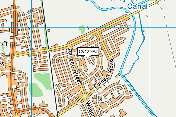 CV12 9AJ map - OS VectorMap District (Ordnance Survey)