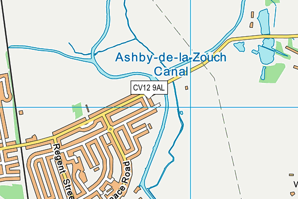 CV12 9AL map - OS VectorMap District (Ordnance Survey)