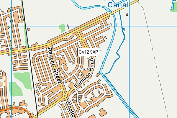 CV12 9AP map - OS VectorMap District (Ordnance Survey)