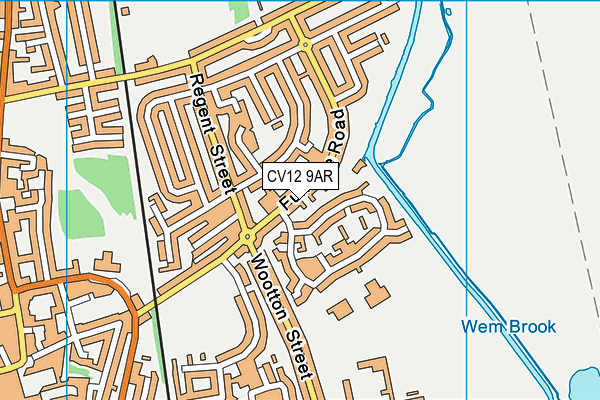CV12 9AR map - OS VectorMap District (Ordnance Survey)