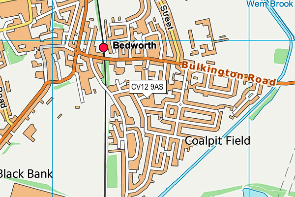 CV12 9AS map - OS VectorMap District (Ordnance Survey)