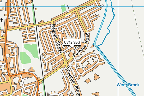 CV12 9BG map - OS VectorMap District (Ordnance Survey)