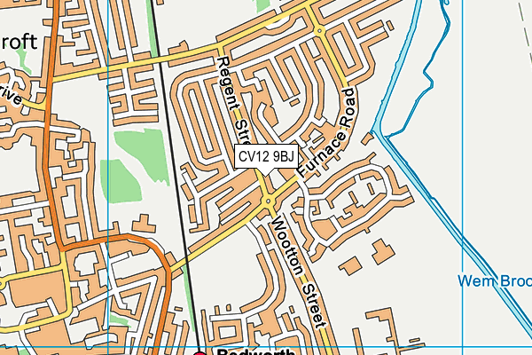 CV12 9BJ map - OS VectorMap District (Ordnance Survey)