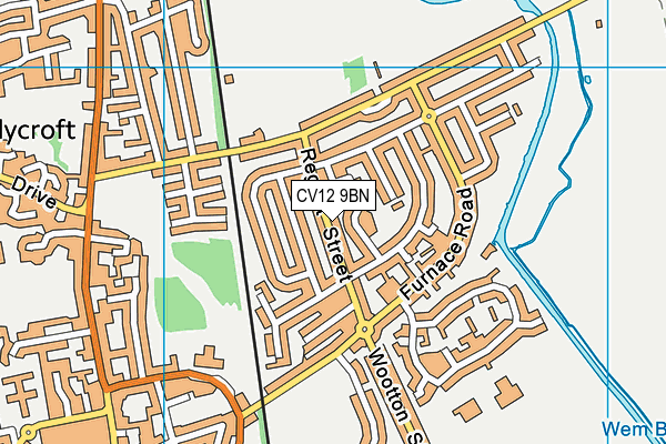 CV12 9BN map - OS VectorMap District (Ordnance Survey)