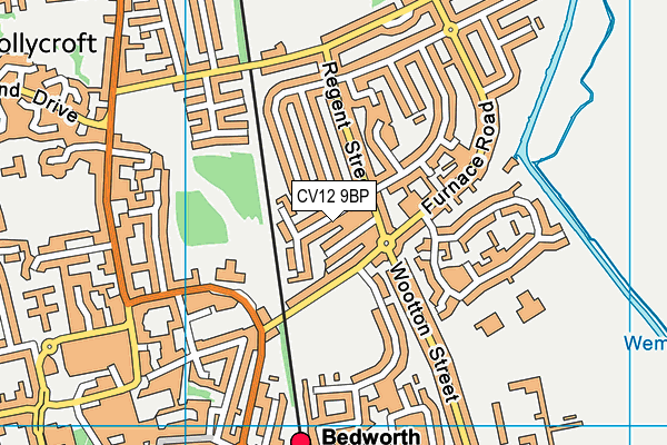 CV12 9BP map - OS VectorMap District (Ordnance Survey)