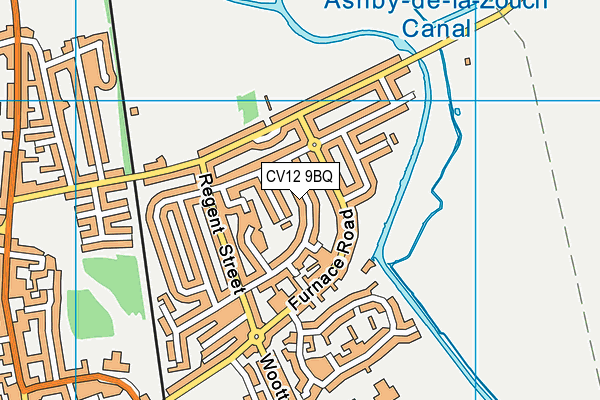 CV12 9BQ map - OS VectorMap District (Ordnance Survey)