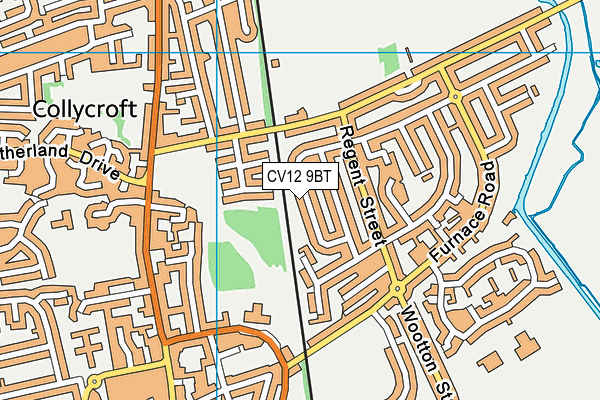 CV12 9BT map - OS VectorMap District (Ordnance Survey)