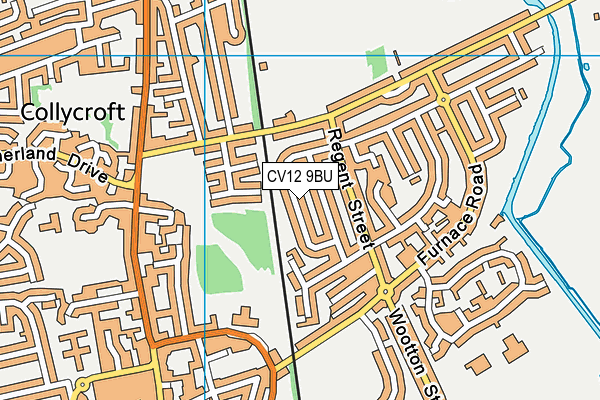 CV12 9BU map - OS VectorMap District (Ordnance Survey)