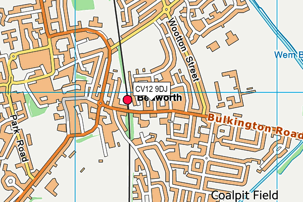 CV12 9DJ map - OS VectorMap District (Ordnance Survey)