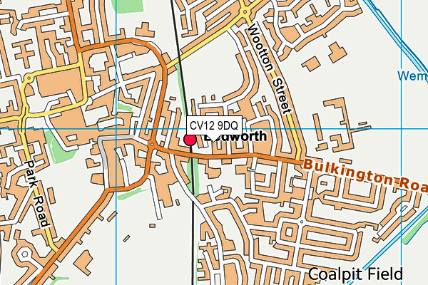 CV12 9DQ map - OS VectorMap District (Ordnance Survey)