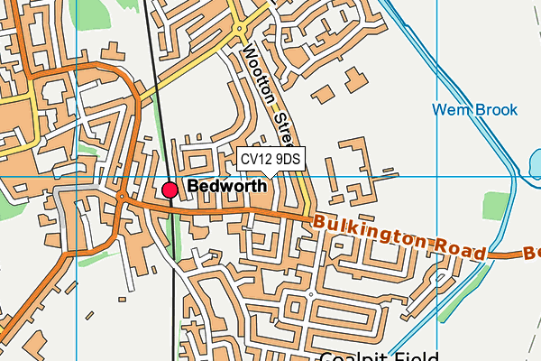 CV12 9DS map - OS VectorMap District (Ordnance Survey)